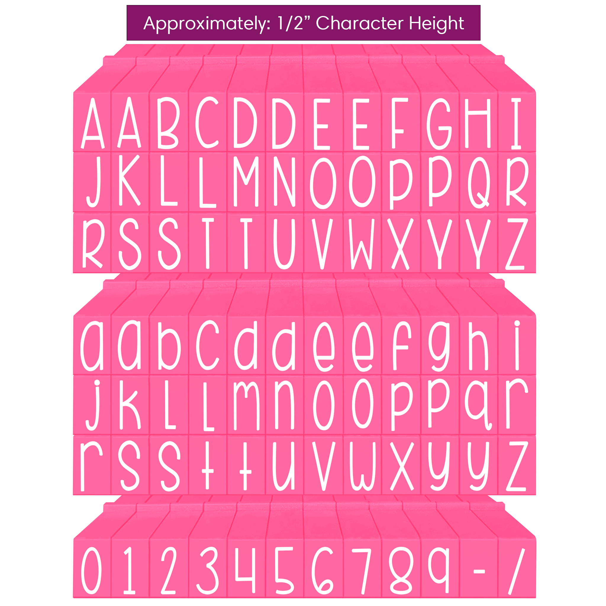 Pegz® Small Size 84-Piece Curvy Girl Alphabet and Numbers